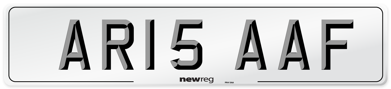 AR15 AAF Number Plate from New Reg